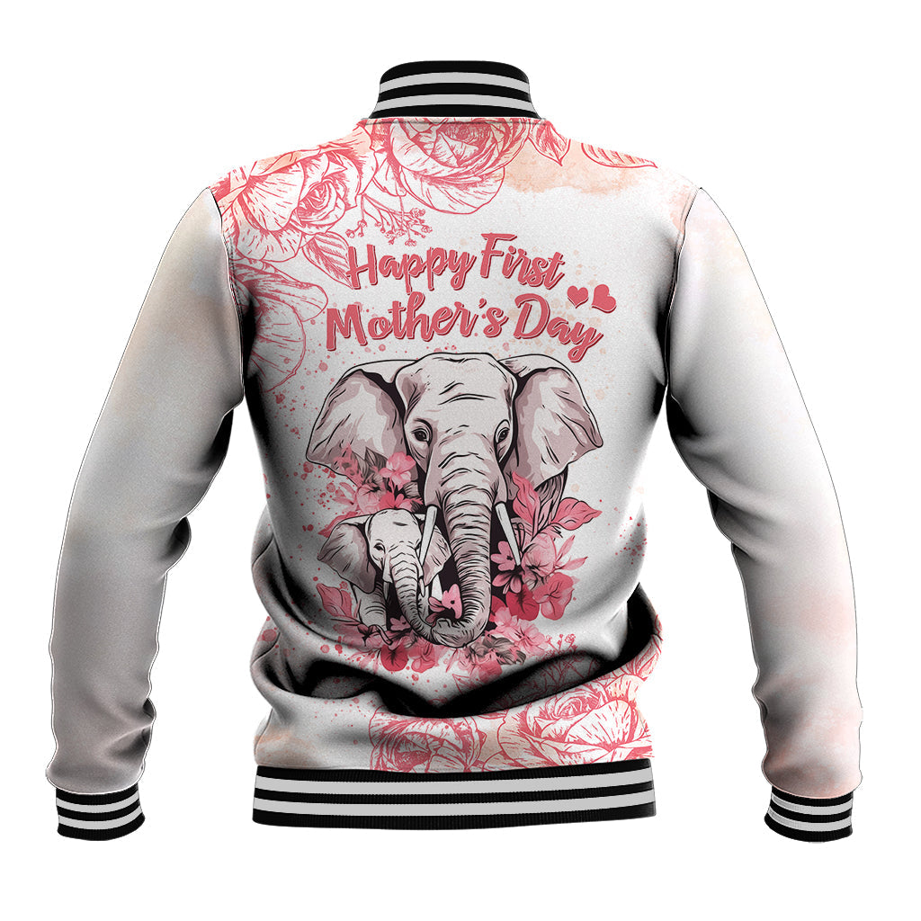 Personalised Mother's Day Elephant Mom & Baby First Mother Day Together Baseball Jacket TS07 - Wonder Print Shop