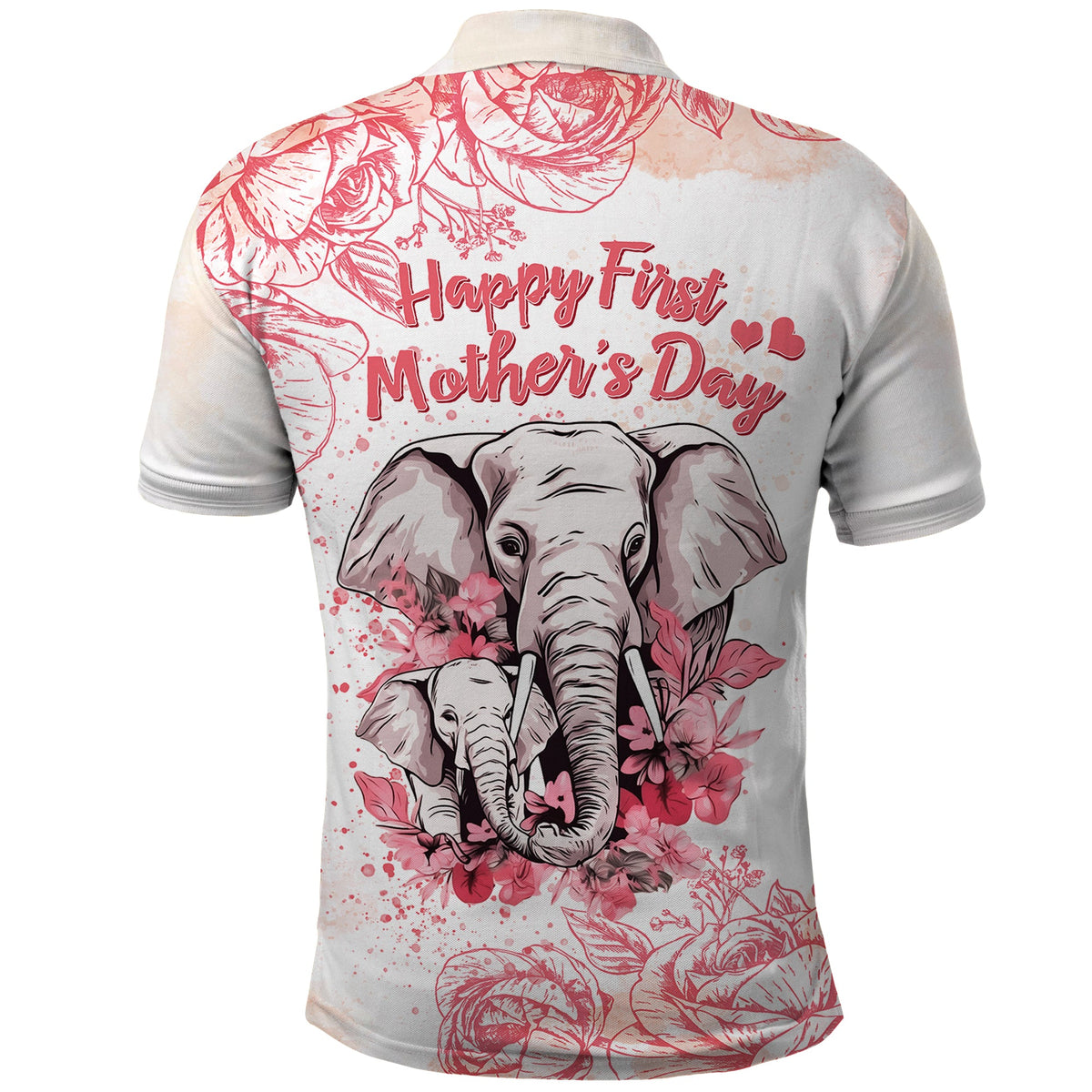 Custom Mothers Day Elephant Mom and Baby First Mother Day Polo Shirt Together TS07 - Wonder Print Shop
