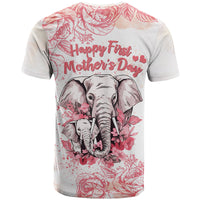 Personalised Mother's Day Elephant Mom & Baby First Mother Day Together T Shirt TS07 - Wonder Print Shop