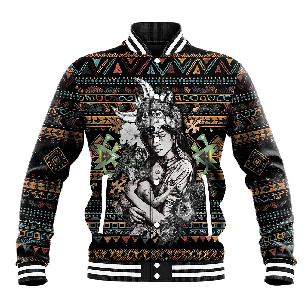 Native American Clothing - In Mother's Cradle Baseball Jacket TS07 - Wonder Print Shop