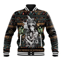Native American Clothing - In Mother's Cradle Baseball Jacket TS07 - Wonder Print Shop