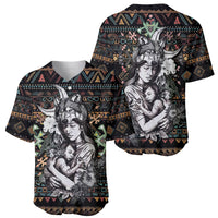 Native American Clothing - In Mother's Cradle Baseball Jersey TS07 - Wonder Print Shop