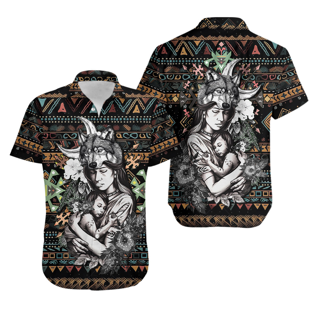 Native American Clothing - In Mother's Cradle Hawaiian Shirt TS07 - Wonder Print Shop