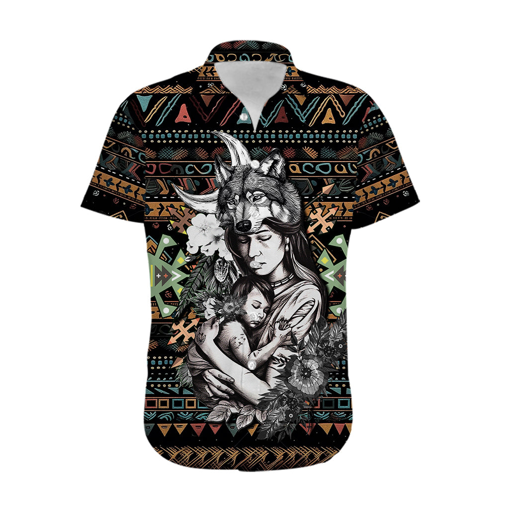 Native American Clothing - In Mother's Cradle Hawaiian Shirt TS07 - Wonder Print Shop