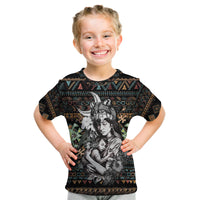Native American Clothing - In Mother's Cradle Kid T Shirt TS07 - Wonder Print Shop