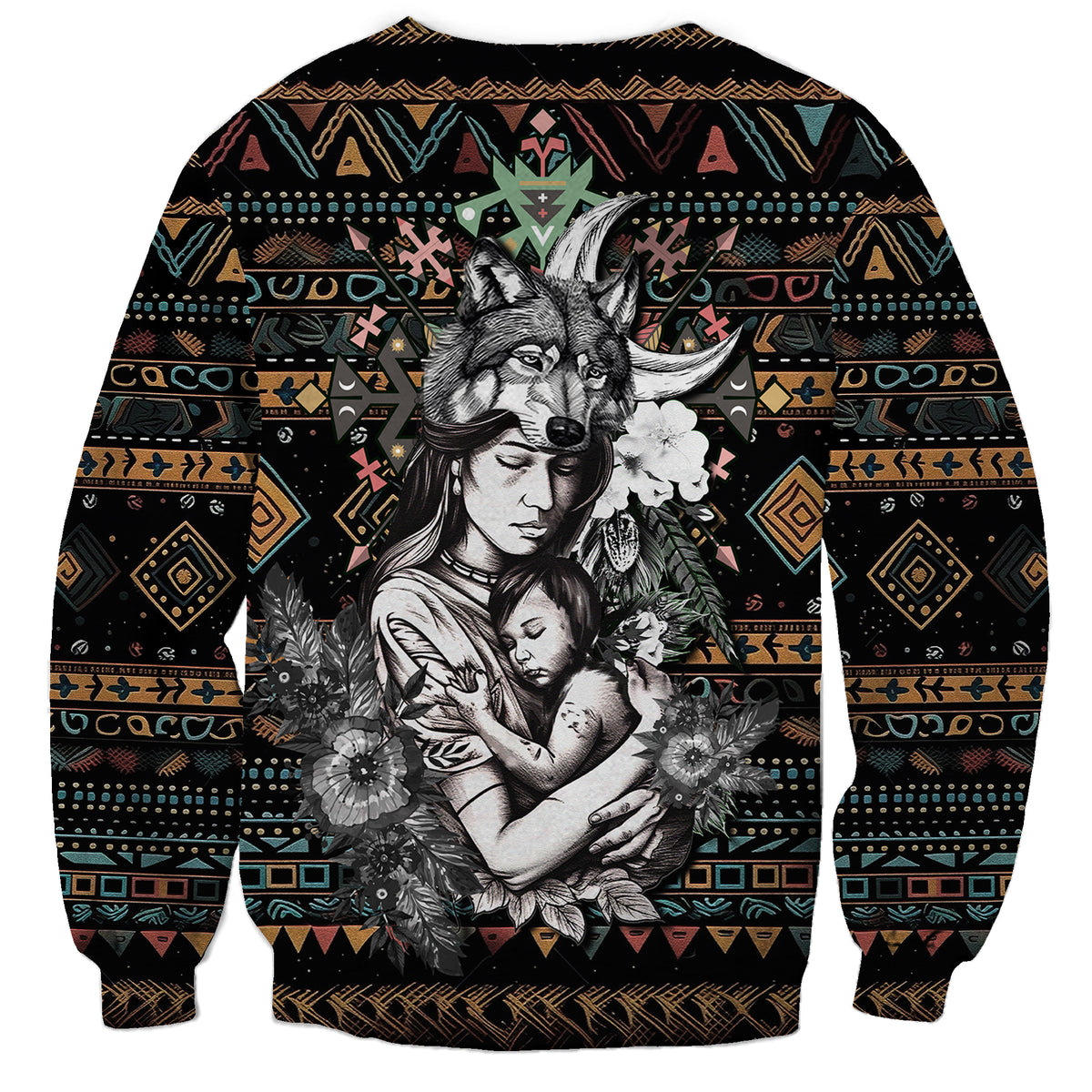 Native American Clothing - In Mother's Cradle Sweatshirt TS07 - Wonder Print Shop