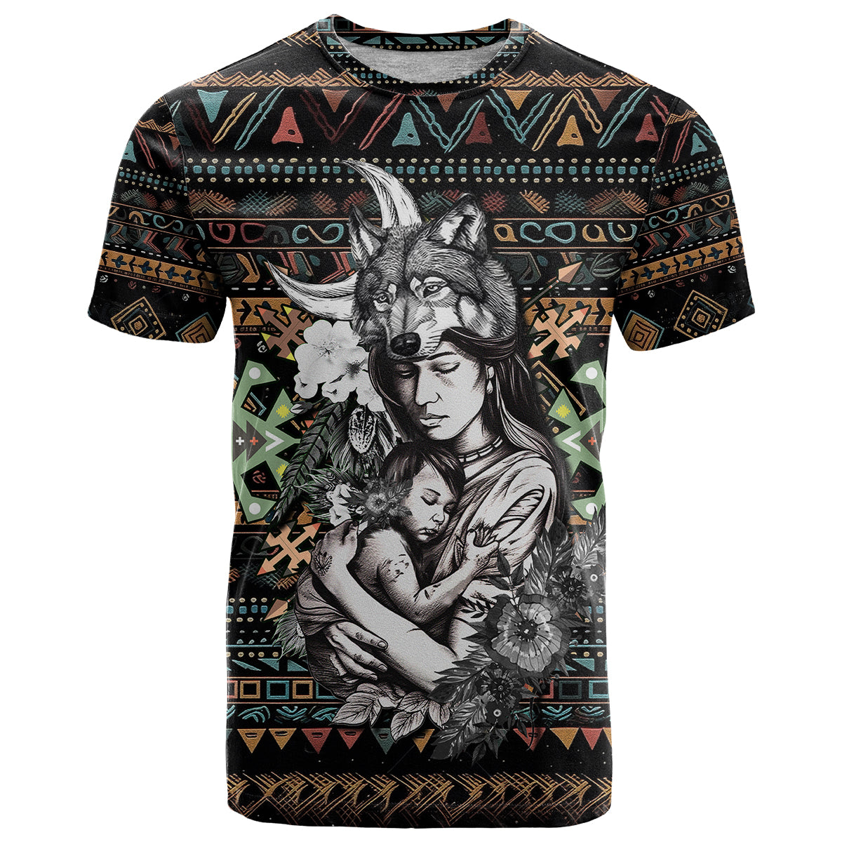 Native American Clothing In Mother's Cradle T Shirt TS07 - Wonder Print Shop