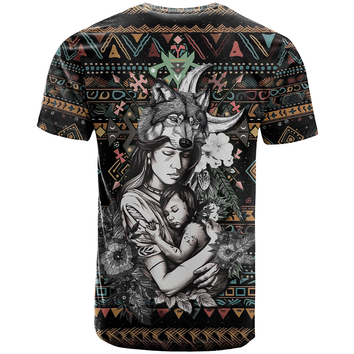Native American Clothing In Mother's Cradle T Shirt TS07 - Wonder Print Shop