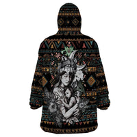 Native American Clothing - In Mother's Cradle Wearable Blanket Hoodie TS07 - Wonder Print Shop