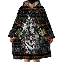 Native American Clothing - In Mother's Cradle Wearable Blanket Hoodie TS07 - Wonder Print Shop