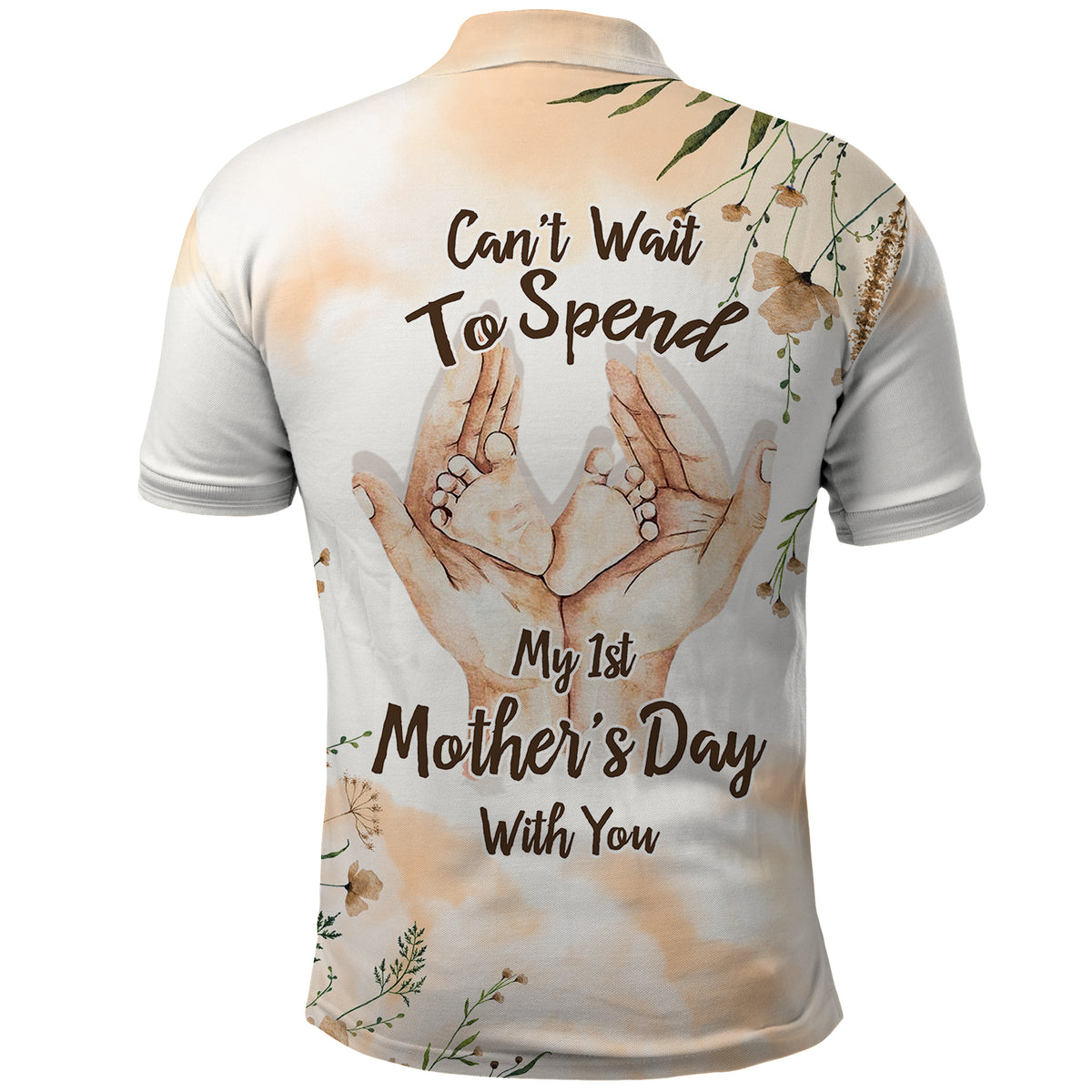 First Mothers Day Expecting Mom With Baby Polo Shirt TS07 - Wonder Print Shop