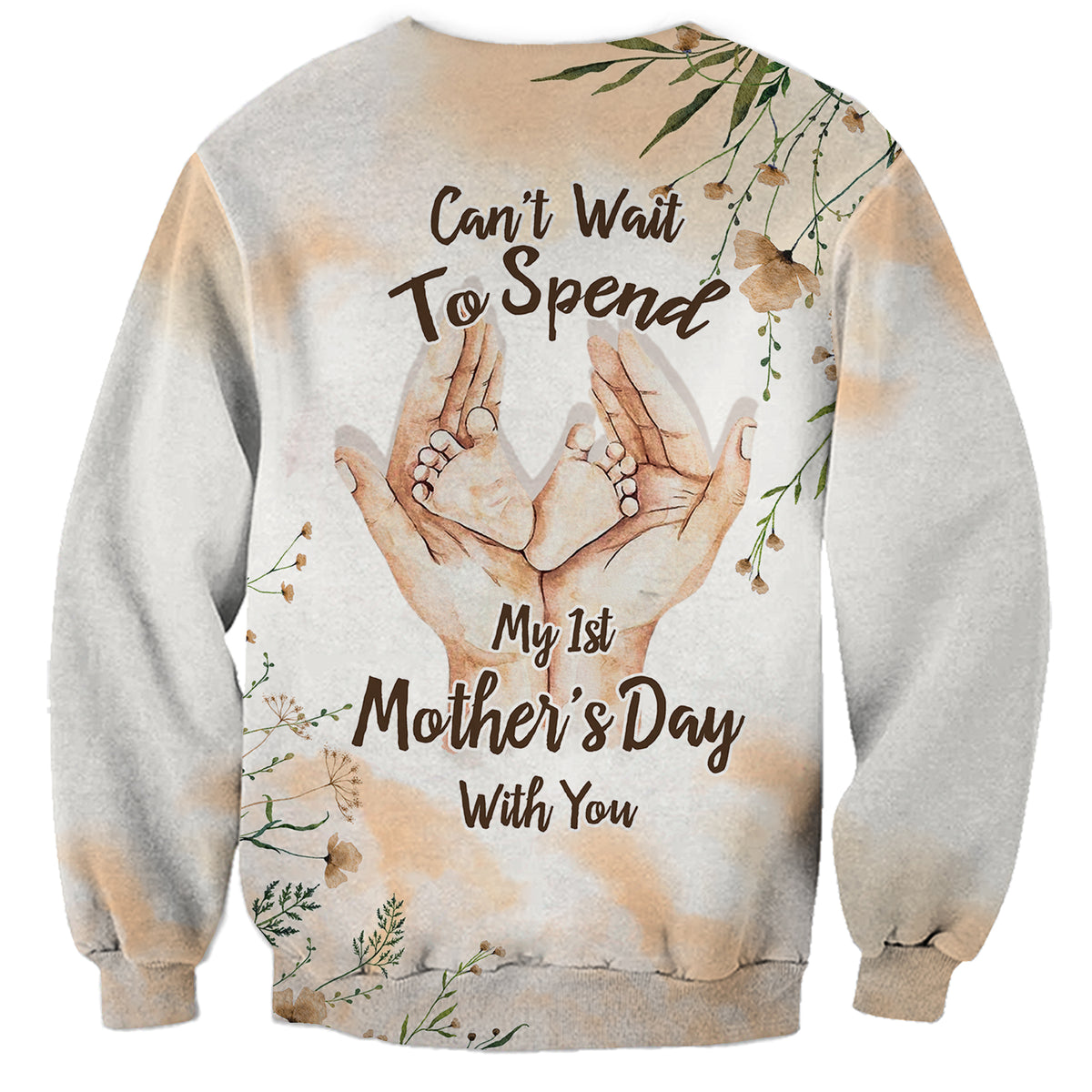 First Mother's Day - Expecting Mom With Baby Sweatshirt TS07 - Wonder Print Shop