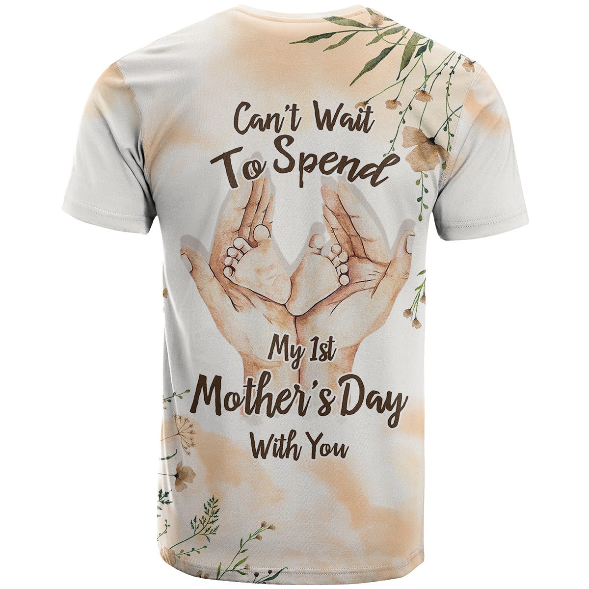 First Mothers Day Expecting Mom With Baby T Shirt TS07 - Wonder Print Shop