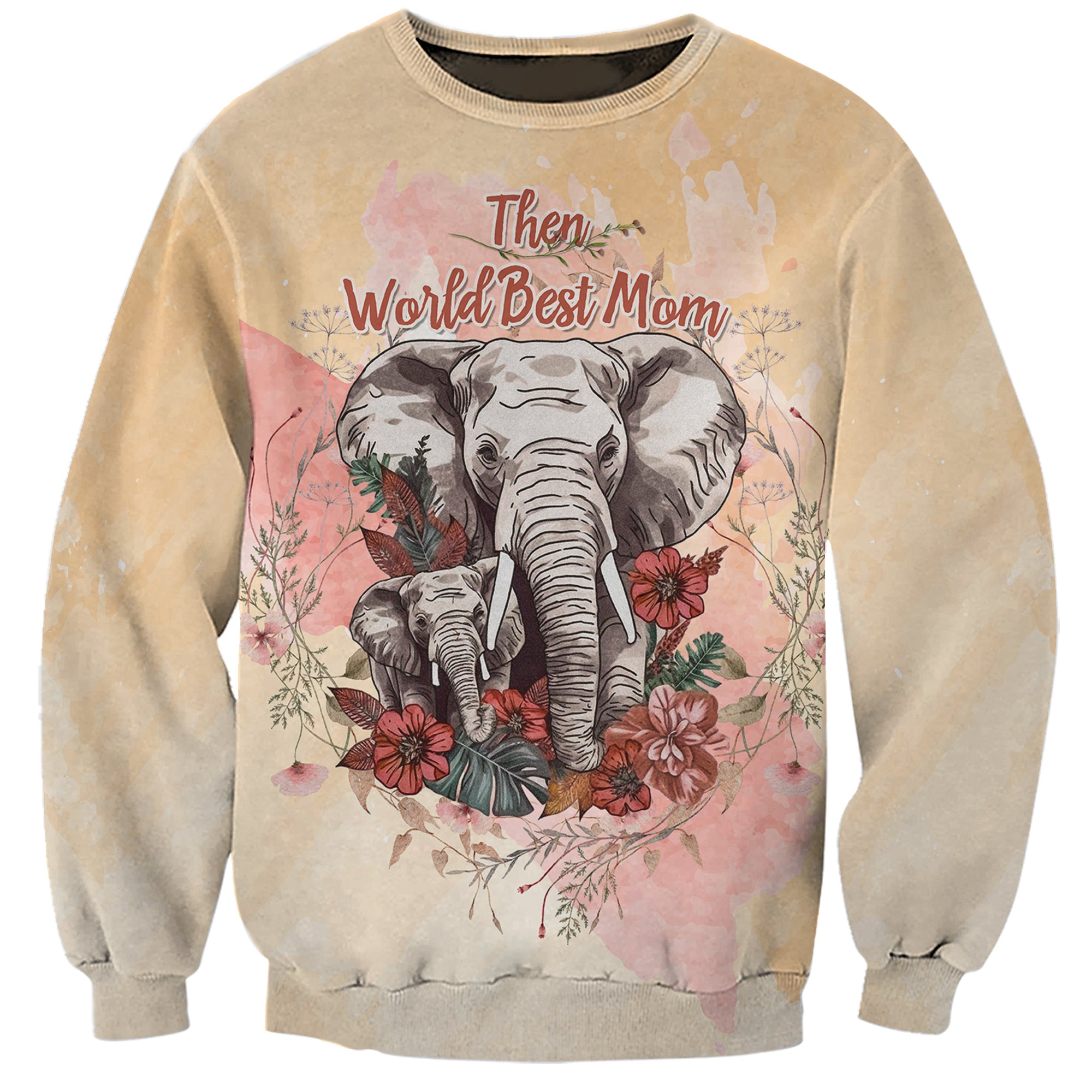 Then World Best Mom Now World Greatest Grandma - Mother's Day Sweatshirt TS07 - Wonder Print Shop