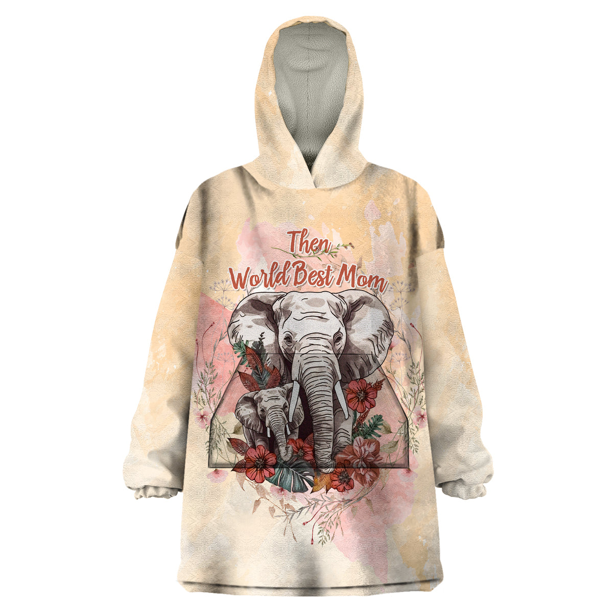 Then World Best Mom Now World Greatest Grandma - Mother's Day Wearable Blanket Hoodie TS07 - Wonder Print Shop