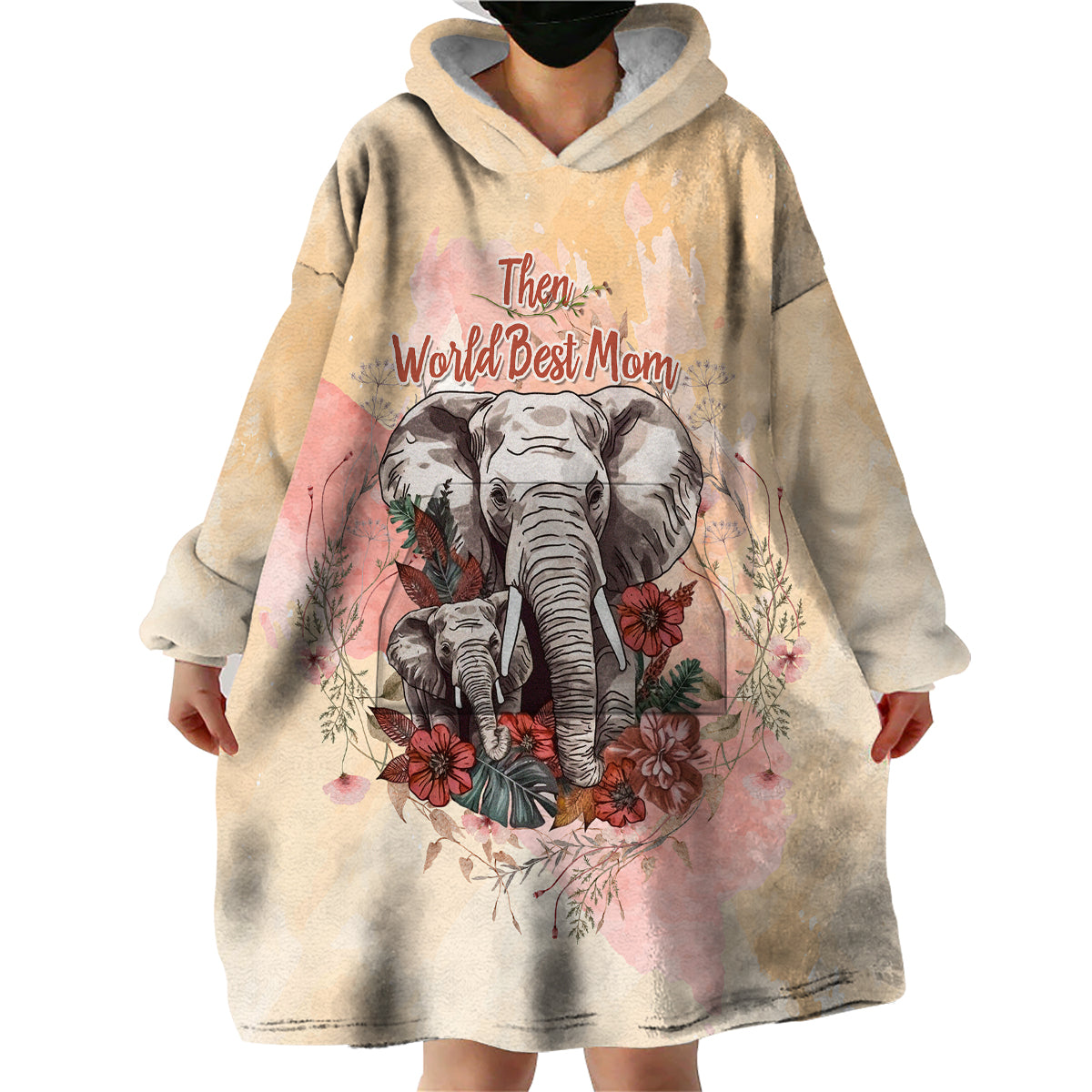 Then World Best Mom Now World Greatest Grandma - Mother's Day Wearable Blanket Hoodie TS07 - Wonder Print Shop