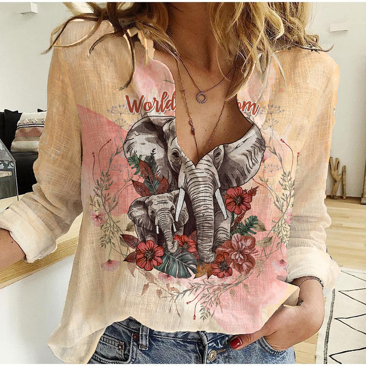 Then World Best Mom Now World Greatest Grandma - Mother's Day Women Casual Shirt TS07 - Wonder Print Shop