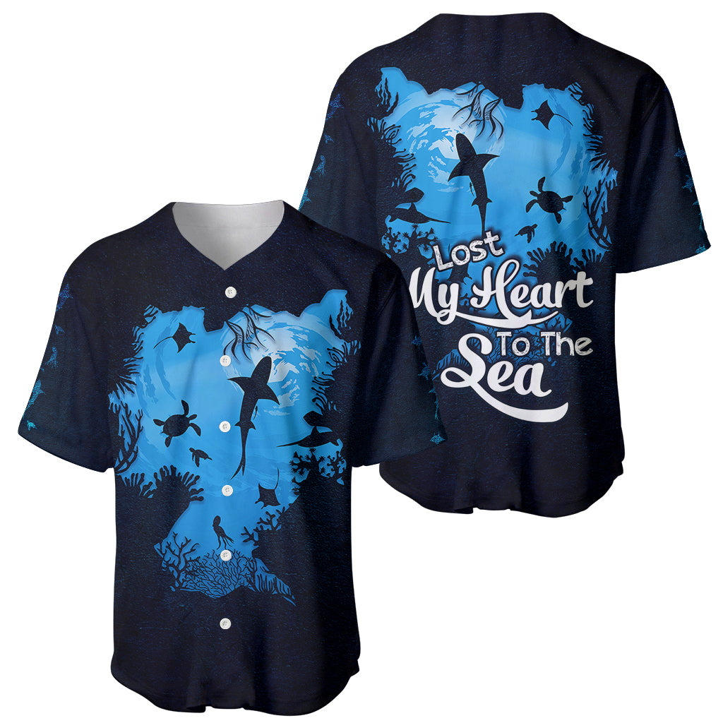 World Ocean Day Baseball Jersey Lost My Heart To The Sea TS07 - Wonder Print Shop