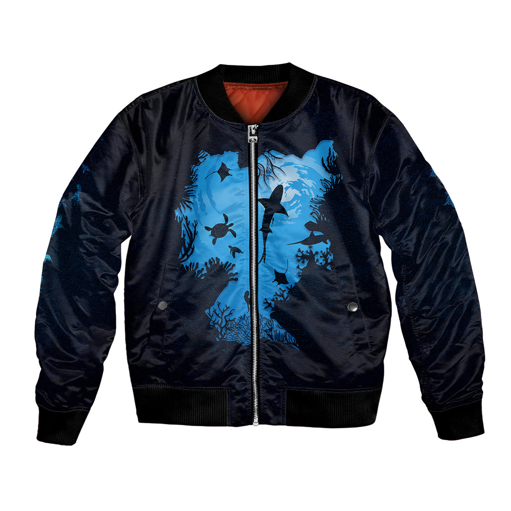 World Ocean Day Bomber Jacket Lost My Heart To The Sea TS07 - Wonder Print Shop