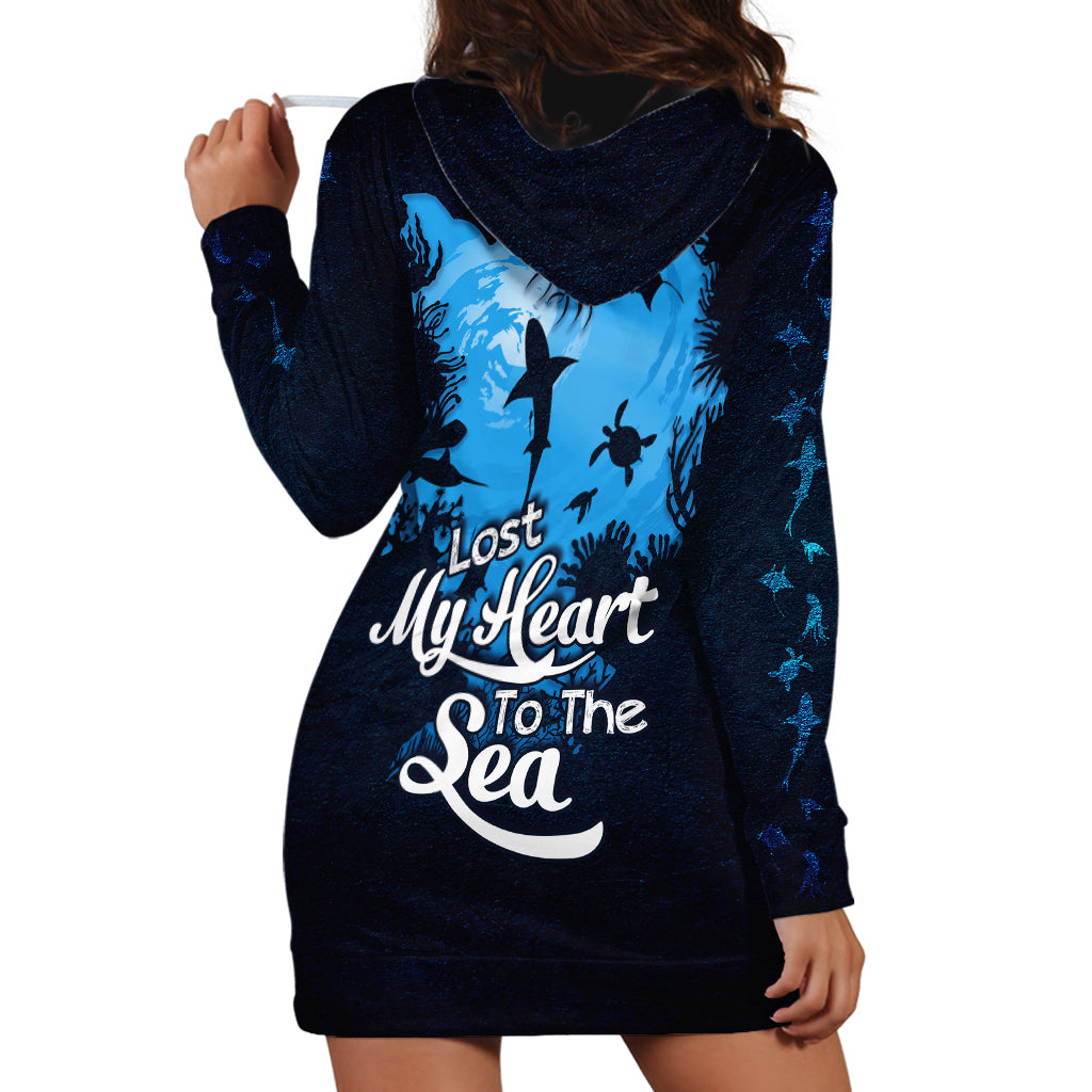 World Ocean Day Hoodie Dress Lost My Heart To The Sea TS07 - Wonder Print Shop