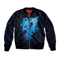 World Ocean Day Sleeve Zip Bomber Jacket Lost My Heart To The Sea TS07 - Wonder Print Shop