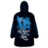 World Ocean Day Wearable Blanket Hoodie Lost My Heart To The Sea TS07 - Wonder Print Shop