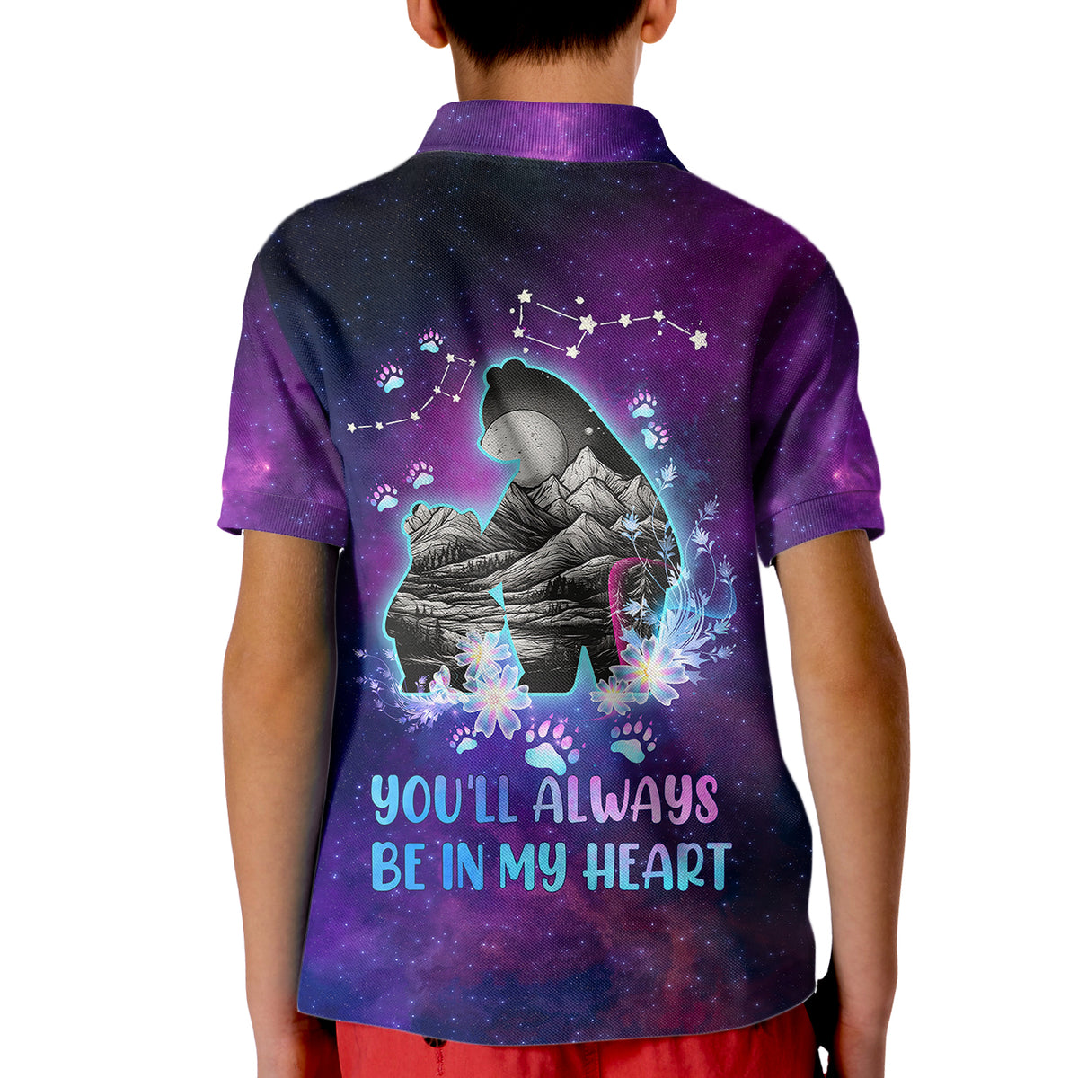 Custom Mom and Baby Polo Shirt for Kid Ursa Major Constellation TS07 - Wonder Print Shop