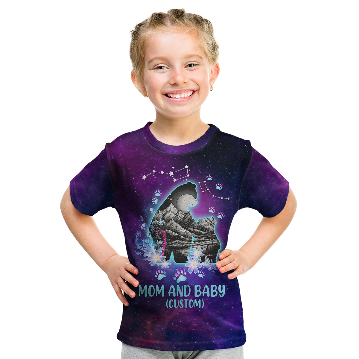 Personalised Mom & Baby Kid T Shirt Ursa Major Constellation TS07 - Wonder Print Shop