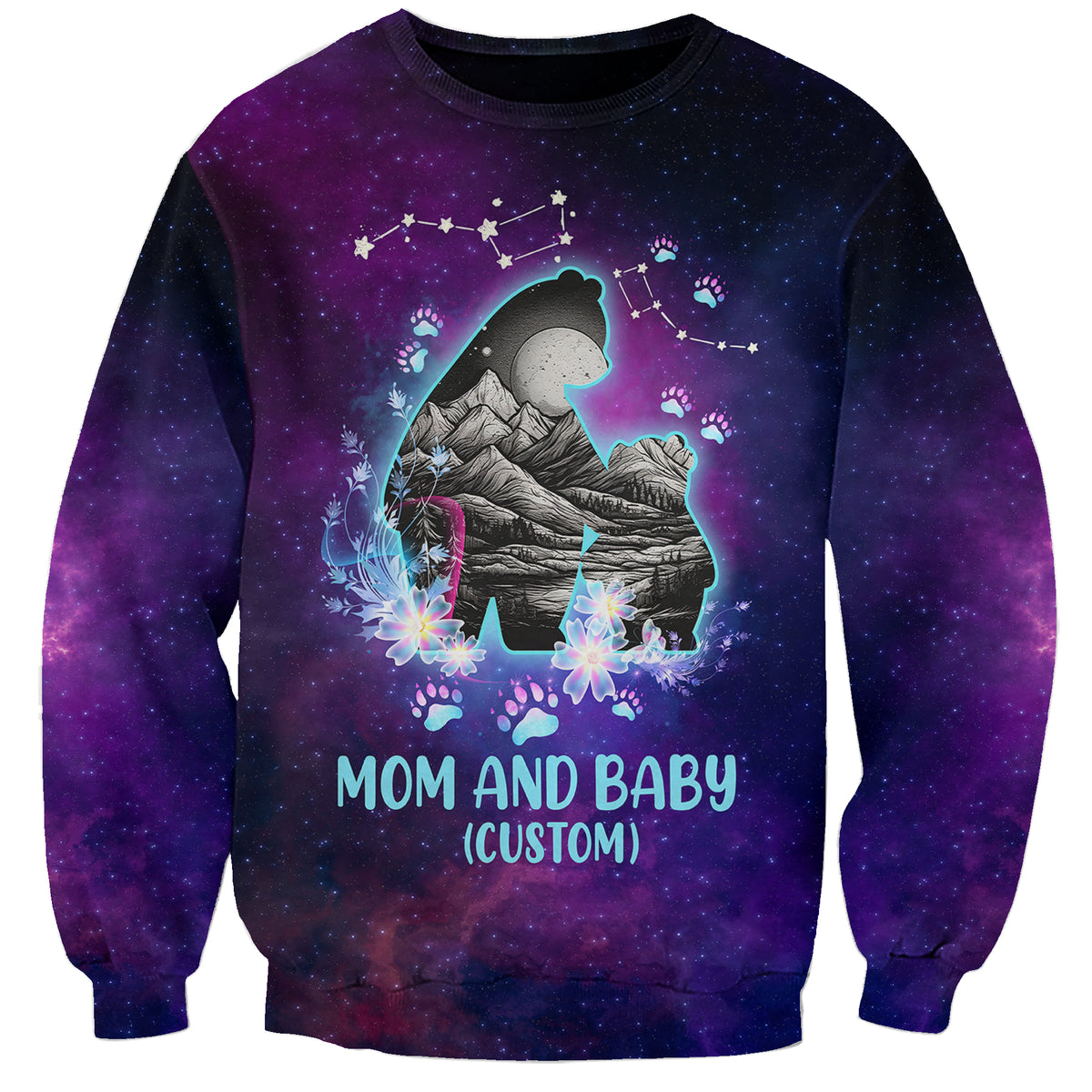 Personalised Mom & Baby Sweatshirt Ursa Major Constellation TS07 - Wonder Print Shop