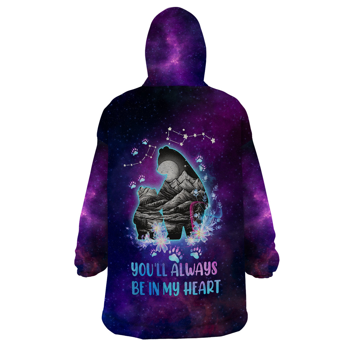 Personalised Mom & Baby Wearable Blanket Hoodie Ursa Major Constellation TS07 - Wonder Print Shop