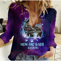 Personalised Mom & Baby Women Casual Shirt Ursa Major Constellation TS07 - Wonder Print Shop
