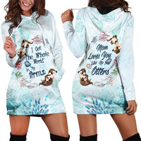 Mom Love You Like No Otter Hoodie Dress TS07 - Wonder Print Shop