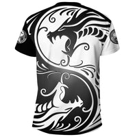 Viking T Shirt Ying Yang Dragon RLT12 - Wonder Print Shop