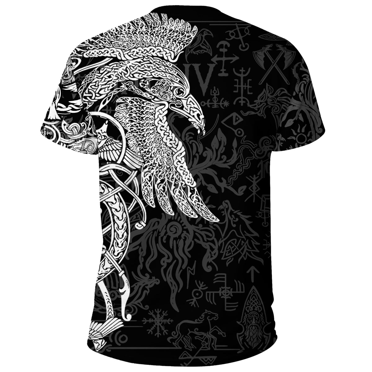 Viking T Shirt Special Raven Tattoo RLT12 - Wonder Print Shop