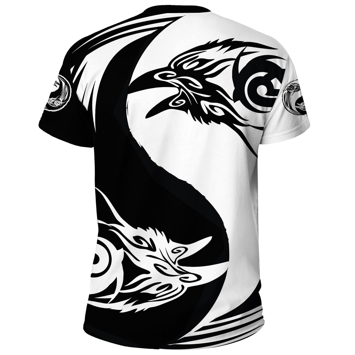 Viking T Shirt Ying Yang Raven RLT12 - Wonder Print Shop