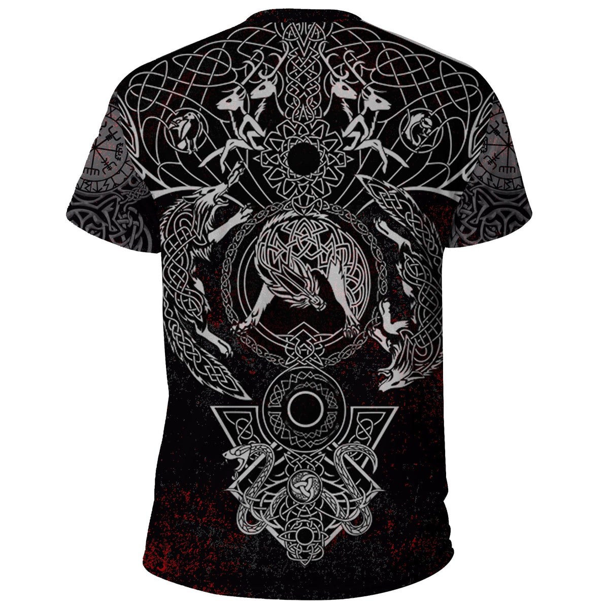 Viking T Shirt Fenrir Art RLT12 - Wonder Print Shop