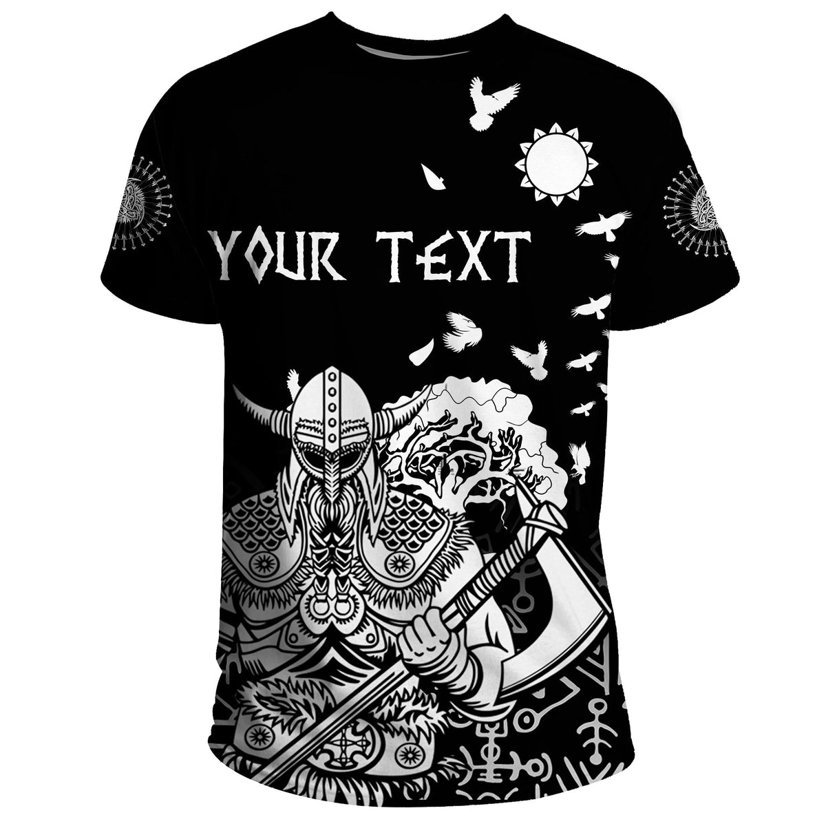 Custom Viking Warrior T Shirt Celtic Tree RLT12 - Wonder Print Shop