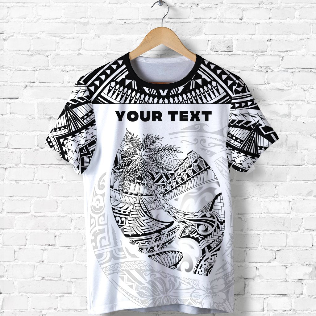 Custom Guam Rugby T Shirt Polynesian Patterns White Ver.2 LT16 - Wonder Print Shop