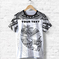 Custom Guam Rugby T Shirt Polynesian Patterns White Ver.2 LT16 - Wonder Print Shop