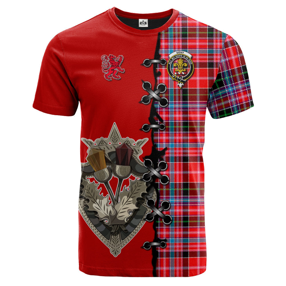 scottish-udny-clan-crest-tartan-lion-rampant-and-celtic-thistle-t-shirt
