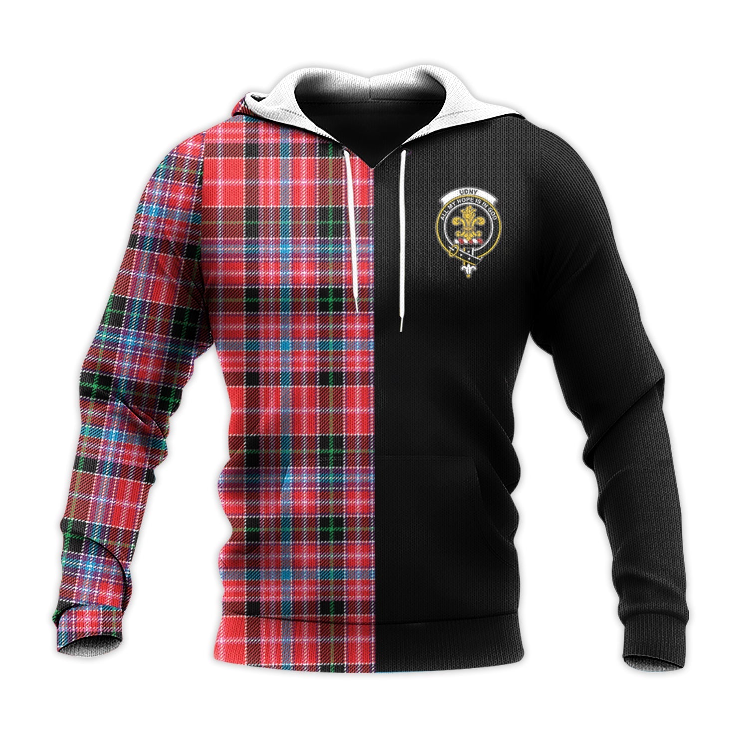 scottish-udny-clan-crest-tartan-personalize-half-hoodie