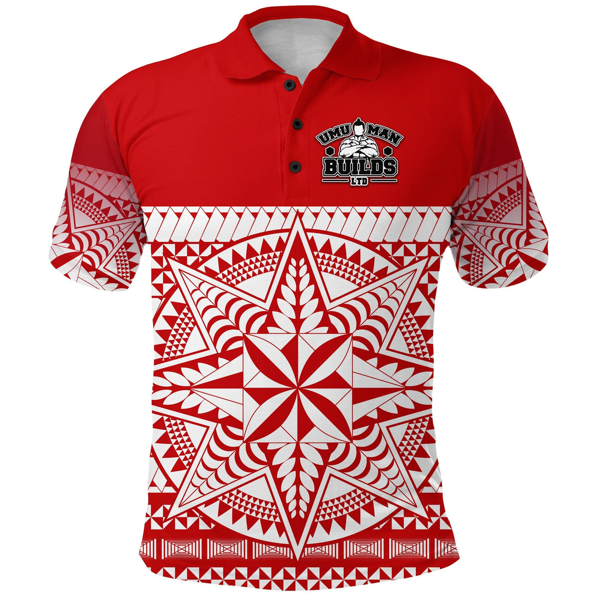 Tonga Umuman Builds Polo Shirt Special Version Red LT8 - Wonder Print Shop