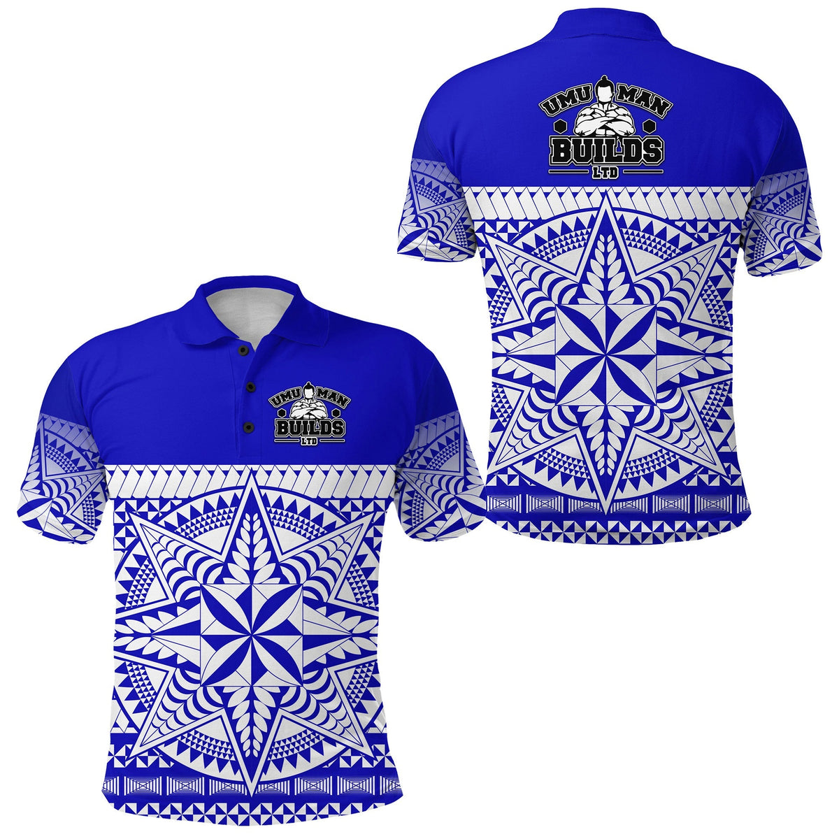 Tonga Umuman Builds Polo Shirt Special Version Blue LT8 - Wonder Print Shop