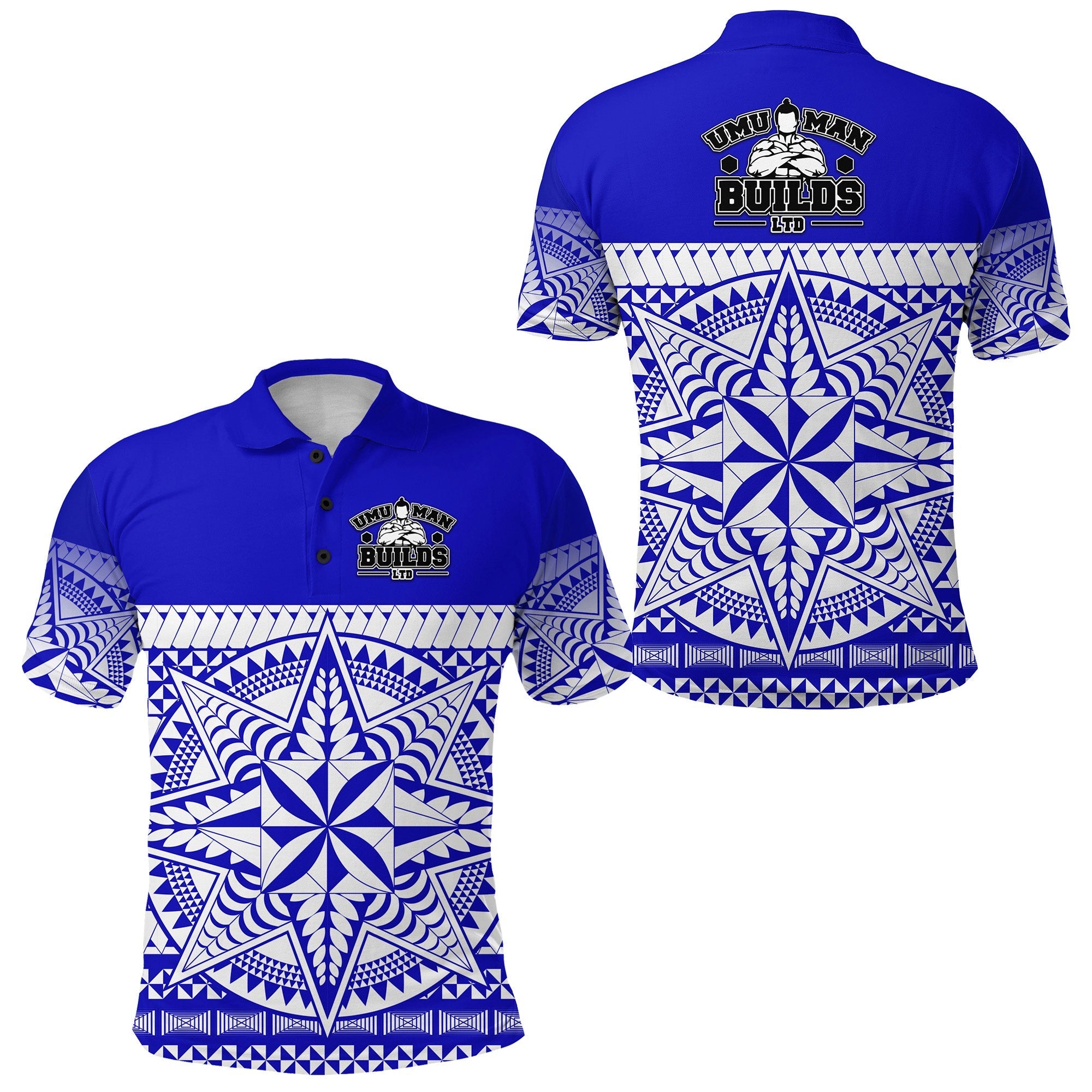 Tonga Umuman Builds Polo Shirt Special Version Blue LT8 - Wonder Print Shop