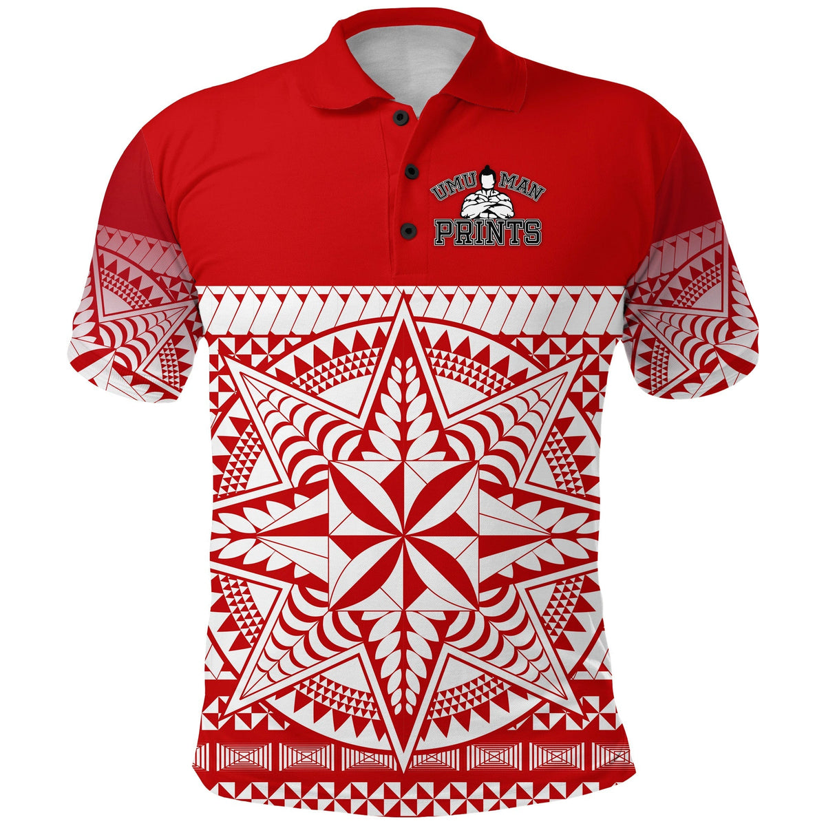 Tonga Umuman Prints Polo Shirt Special Version Red LT8 - Wonder Print Shop