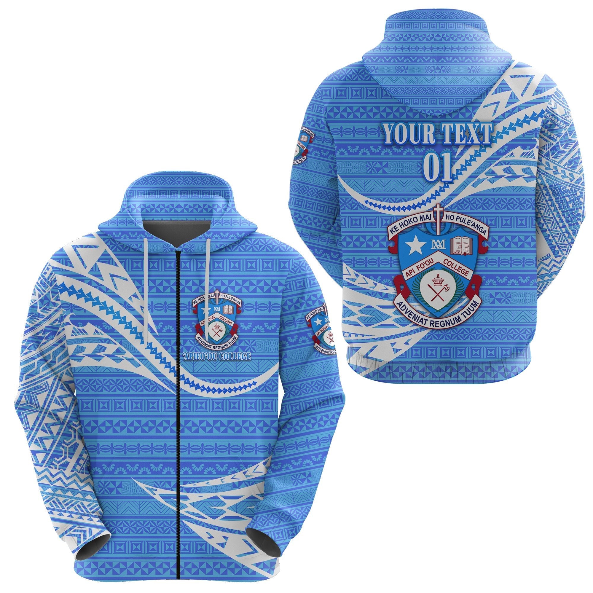 custom-personalised-apifoou-college-zip-hoodie-tonga-unique-version-blue-custom-text-and-number
