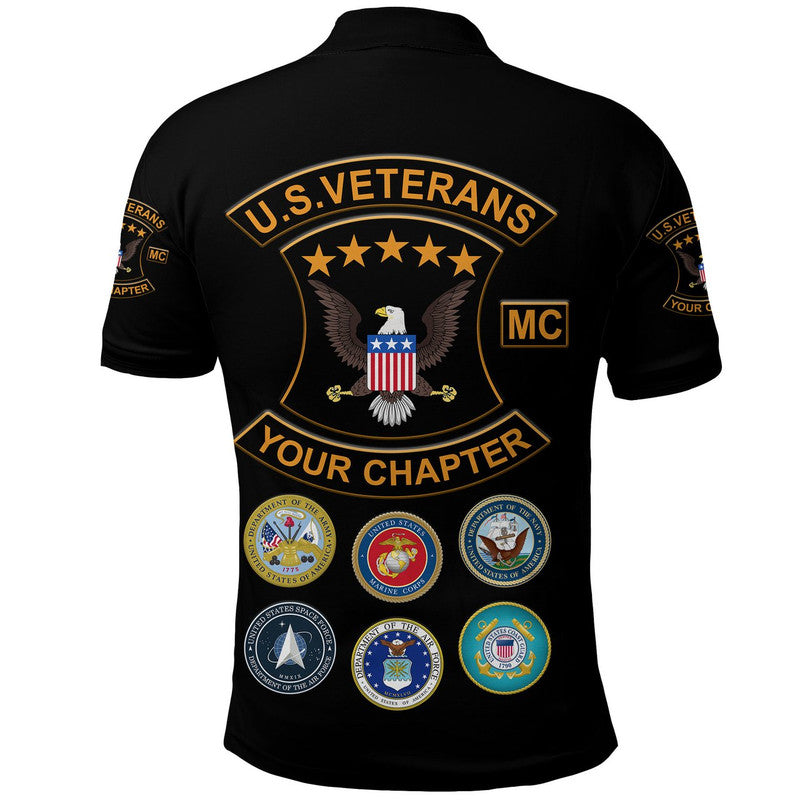 Custom U.S. Veterans Motorcycle Club Polo Shirt USVMC Simple Style LT8 - Wonder Print Shop