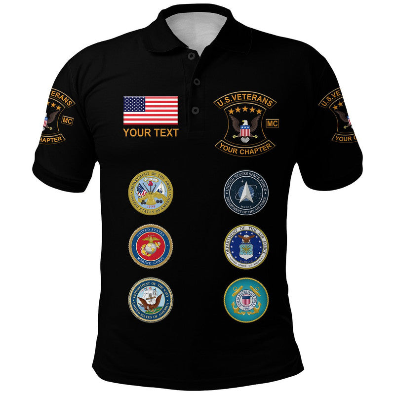 Custom U.S. Veterans Motorcycle Club Polo Shirt USVMC Simple Style LT8 - Wonder Print Shop