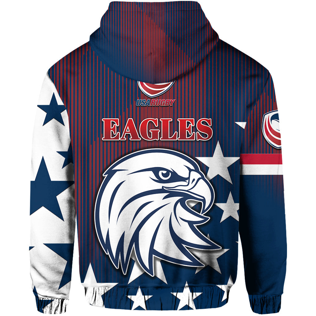 USA Rugby Hoodie/ Zip Hoodie Original Vibes Blue LT8 - Wonder Print Shop