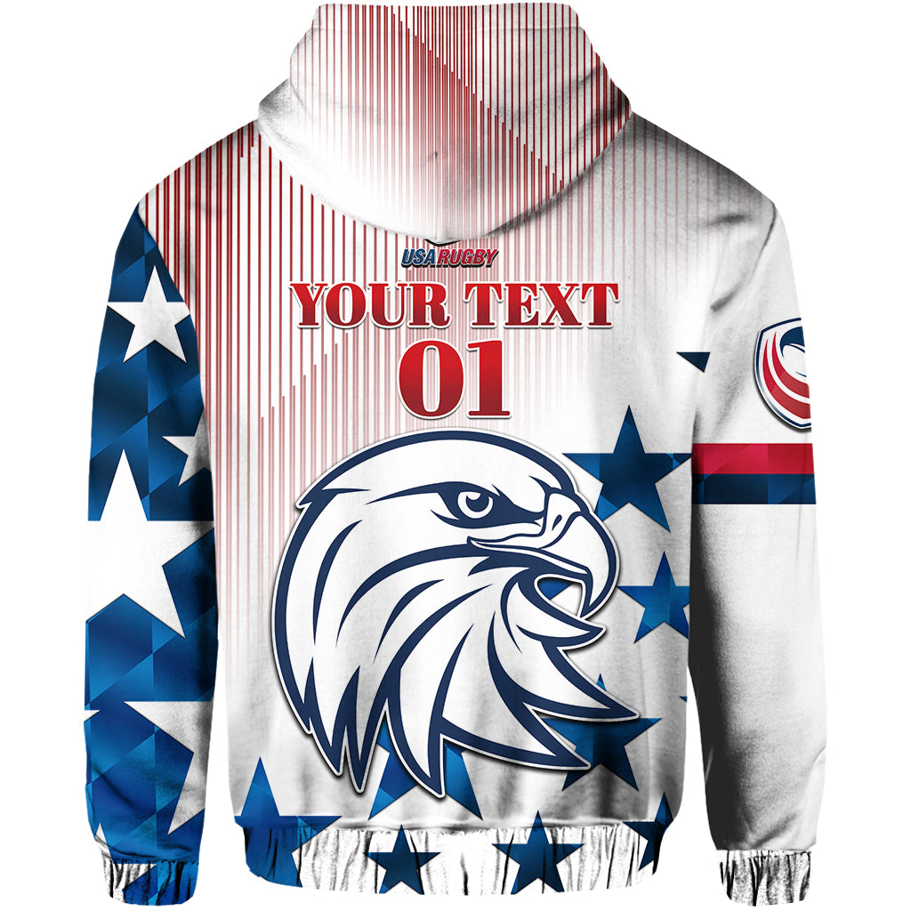 Custom USA Rugby Hoodie Original Vibes White LT8 - Wonder Print Shop